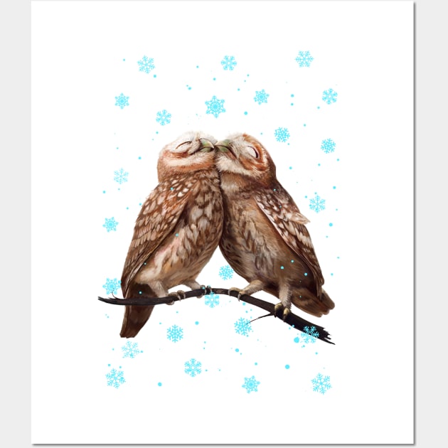 Winter owls Wall Art by kodamorkovkart